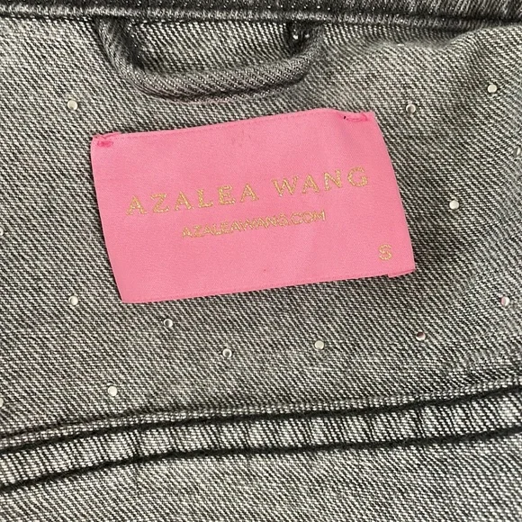 AZALEA WANG metal stud crop denim jacket AKIRA rare - Picture 10 of 12